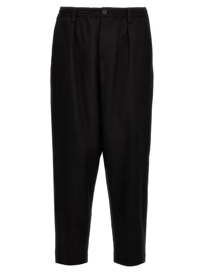 Marni Tropical Wool Cropped Trousers In Black