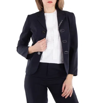 Marni Tropical Wool Jacket In Blue