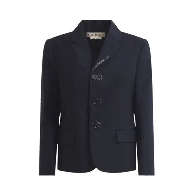 Pre-owned Marni Tropical Wool Jacket 'blue' | Women's Size 40