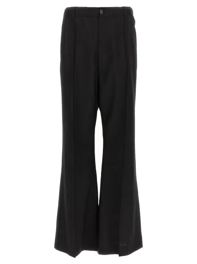 Marni Wide Leg Trousers With Back Pocket In Black