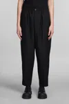Marni Blue Tropical Wool Crop Trousers In Black