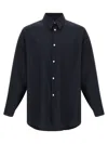 Marni Tropical Wool Shirt Button Down Collar In Blue