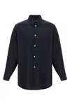 Marni Tropical Wool Shirt Button Down Collar In Blue