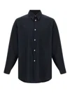 Marni Tropical Wool Shirt Button Down Collar In Blue