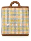 Marni Woven Tropicalia Bag With Calf Leather Trim In Multicolour