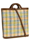 Marni Woven Tropicalia Bag With Calf Leather Trim In Multicolour