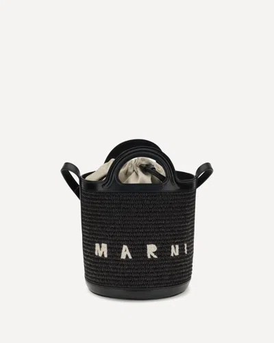 Marni Tropicalia Bucket Bag In Black