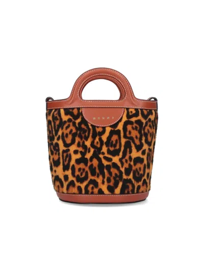 Marni Tropicalia Bucket Bag In Animal Print