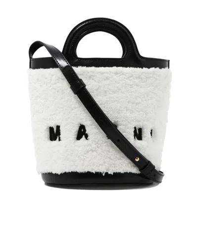 Marni Tropicalia Bucket Tote Bag In White