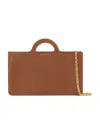 Marni Tropicalia Debossed-logo Leather Bag In Brown