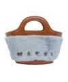 Marni Tropicalia Double Handle Shoulder Bag In Gray