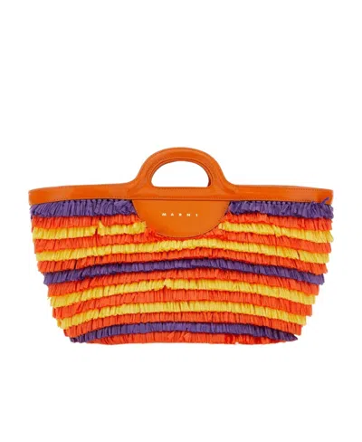 MARNI MARNI MULTICOLOR FRINGED HANDBAG