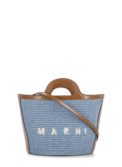 Marni Tropicalia Hand Bag In Light Blue