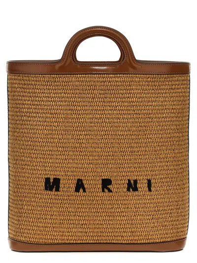 Marni 'tropicalia' Handbag In Brown