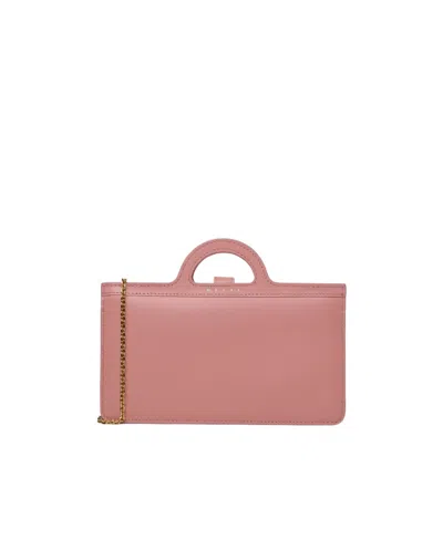 Marni Tropicalia Long Leather Wallet In Pink