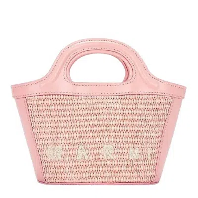 Marni Tropicalia Micro Adjustable Shoulder Strap Bag In Pink