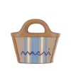 Marni Micro Tropicalia Top Handle Bag In Brown