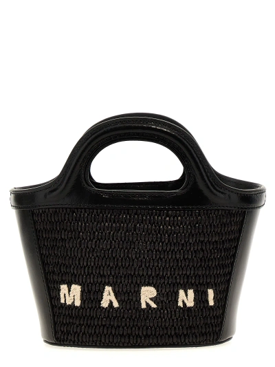 Marni Tropicalia Micro Handbag In Black