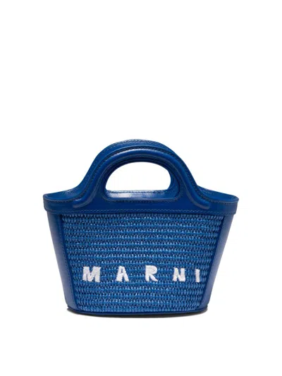 Marni Mini Tote Bag "tropicalia" In Blue