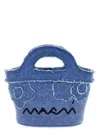 Marni Women's Denim Micro Tropicalia Handbag In Light Blue