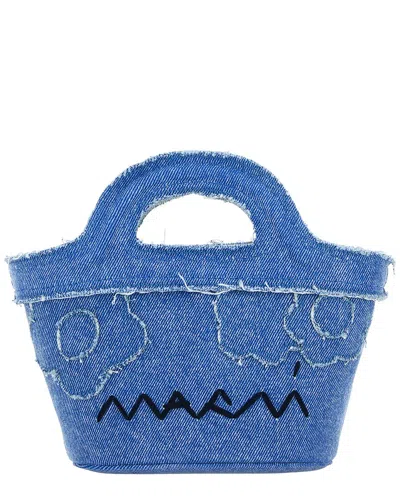 Marni Tropicalia Micro In Denim Handbag In Blue
