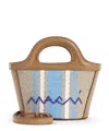 Marni Micro Tropicalia Top Handle Bag In Brown