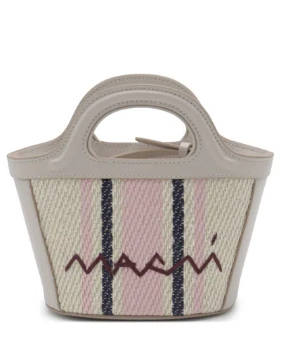 Marni Tropicalia Micro Mini Bag In Grey