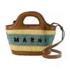 Marni Tropicalia Micro Shopper Bag In Beige