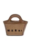 Marni Tropicalia Micro Crossbody And Satchel Bag In Brown