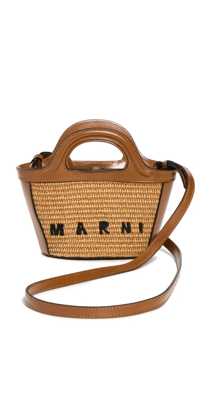 Marni Tropicalia Micro Tote Raw Sienna