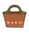 Marni Orange & Khaki Micro Tropicalia Bucket Bag In Multicolor