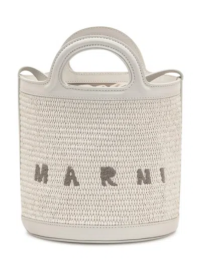 Marni Tropicalia Mini Bucket In Beige