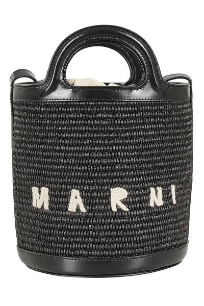 Marni Tropicalia Mini Bucket In Nero