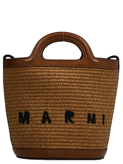 Marni Tropicalia Mini Crossbody Bag In Beige