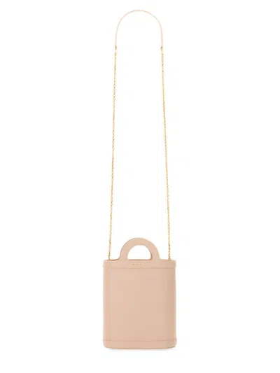 Marni Tropicalia Micro Leather And Embroidered Faux Raffia Tote In Neutral