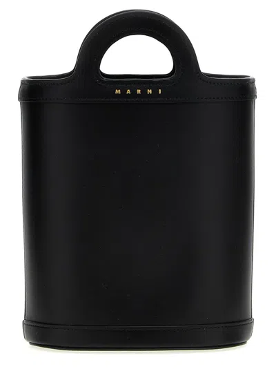 Marni Tropicalia Nano Bucket Bag In Black