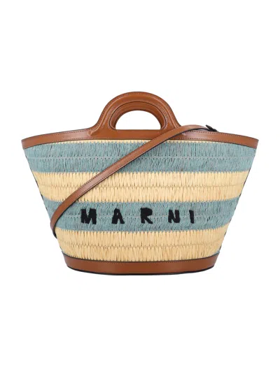 MARNI MARNI TROPICALIA RAFFIA-EFFECT SMALL BAG