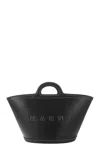 Marni Black Leather Small Tropicalia Bag In Black