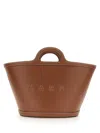 Marni Small Tropicalia Top Handle Bag In Brown