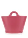 Marni Structured Shoulder Bag With Double Top Handle In Fuchsia