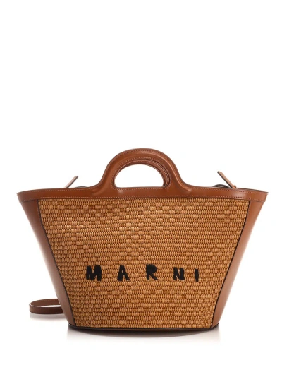 Marni Tropicalia Small Bag In Brown