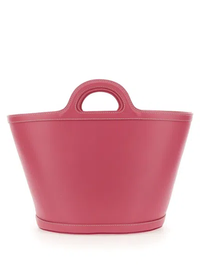 Marni Leather Small Tropicalia Bucket Bag In Lightorchid