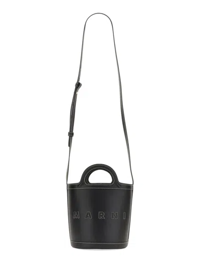 Marni Tropicalia Small Bucket Bag In Black