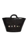 Marni Chic Mini Tropicalia Handbag For Women In Black In Black