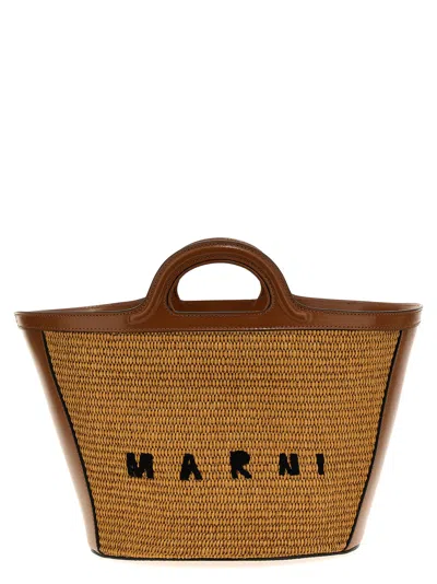 Marni Tropicalia Small Handbag In Brown