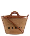 Marni Tropicalia Small Handbag In Brown