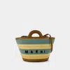 Marni Women's Tropicalia Raffia-effect Small Bag In Multi
