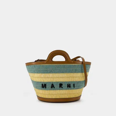 Marni Tropicalia Small Shopping Bag In Multicolor
