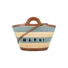Marni Women's Tropicalia Raffia-effect Small Bag In Brown