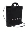 Marni Leather And Fabric Stylish Bag In Black